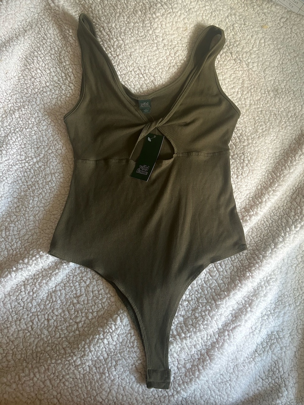 Wild Fable Olive Green Bodysuit